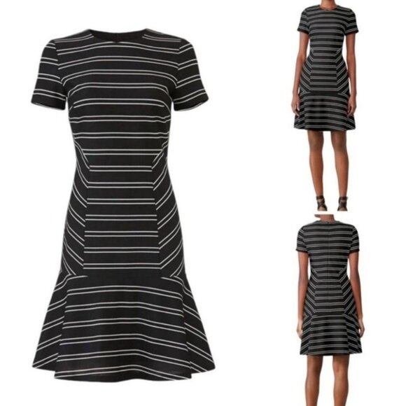 Anthropologie Hutch Eleanor Black & White Striped Shift Dress Size Small Career - Picture 8 of 13